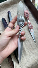 Load image into Gallery viewer, Amethyst Floral Magic Dagger | Blend of Ritual and Art Buddha padmasana