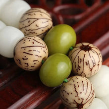 Load image into Gallery viewer, Buddha Padmasana White Jade Bodhi Lotus Mala Harmony Necklace Bracelet Buddha padmasana