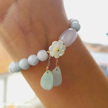 Load image into Gallery viewer, Buddha Padmasana Natural White Jade Luck Bracelet Buddha padmasana