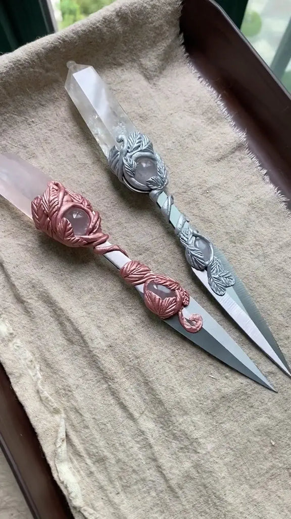Amethyst Floral Magic Dagger | Blend of Ritual and Art Buddha padmasana