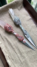 Load image into Gallery viewer, Amethyst Floral Magic Dagger | Blend of Ritual and Art Buddha padmasana