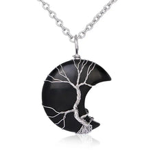 Load image into Gallery viewer, Buddha Padmasana Natural Quartz Crystal Moon Tree Of Life Healing Energy Necklace Pendant - Buddha padmasana