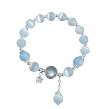 Cargar imagen en el visor de la galería, Buddha Padmasana Cat&#39;s Eye Moonstone Butterfly Star Charm Support Bracelet - Buddha padmasana