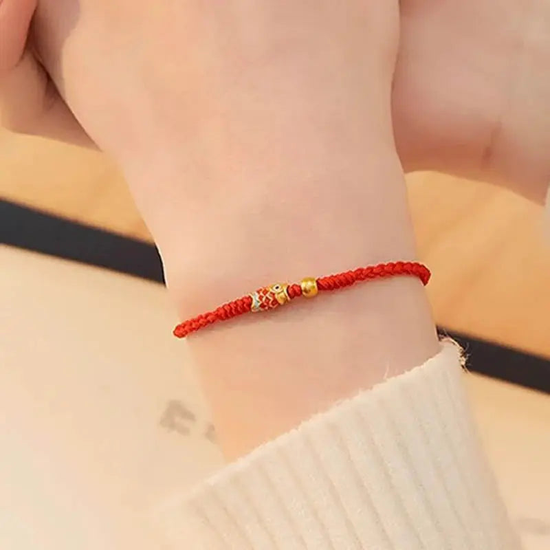 Buddha Padmasana 925 Sterling Silver Handmade Koi Fish Wealth Success Braided Rope Bracelet Buddha padmasana