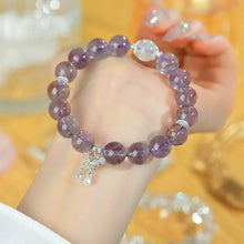 Load image into Gallery viewer, Buddha Padmasana Amethyst &amp; Blue Moonstone Butterfly Bracelet‌ Buddha padmasana