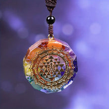 Load image into Gallery viewer, Buddha Padmasana Chakra Orgonite Necklace - Balances Orgone Energy &amp; EMF Protection Buddha padmasana