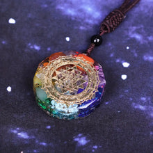 Load image into Gallery viewer, Buddha Padmasana Chakra Orgonite Necklace - Balances Orgone Energy &amp; EMF Protection Buddha padmasana