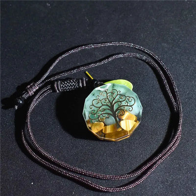 Buddha Padmasana Tree of Life Orgonite Necklace - Energy Protection Buddha padmasana