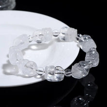 Load image into Gallery viewer, Buddha Padmasana White Phantom Carved Pi Xiu handmade Bracelet Buddha padmasana