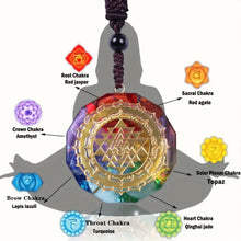 Load image into Gallery viewer, Buddha Padmasana Chakra Orgonite Necklace - Balances Orgone Energy &amp; EMF Protection Buddha padmasana