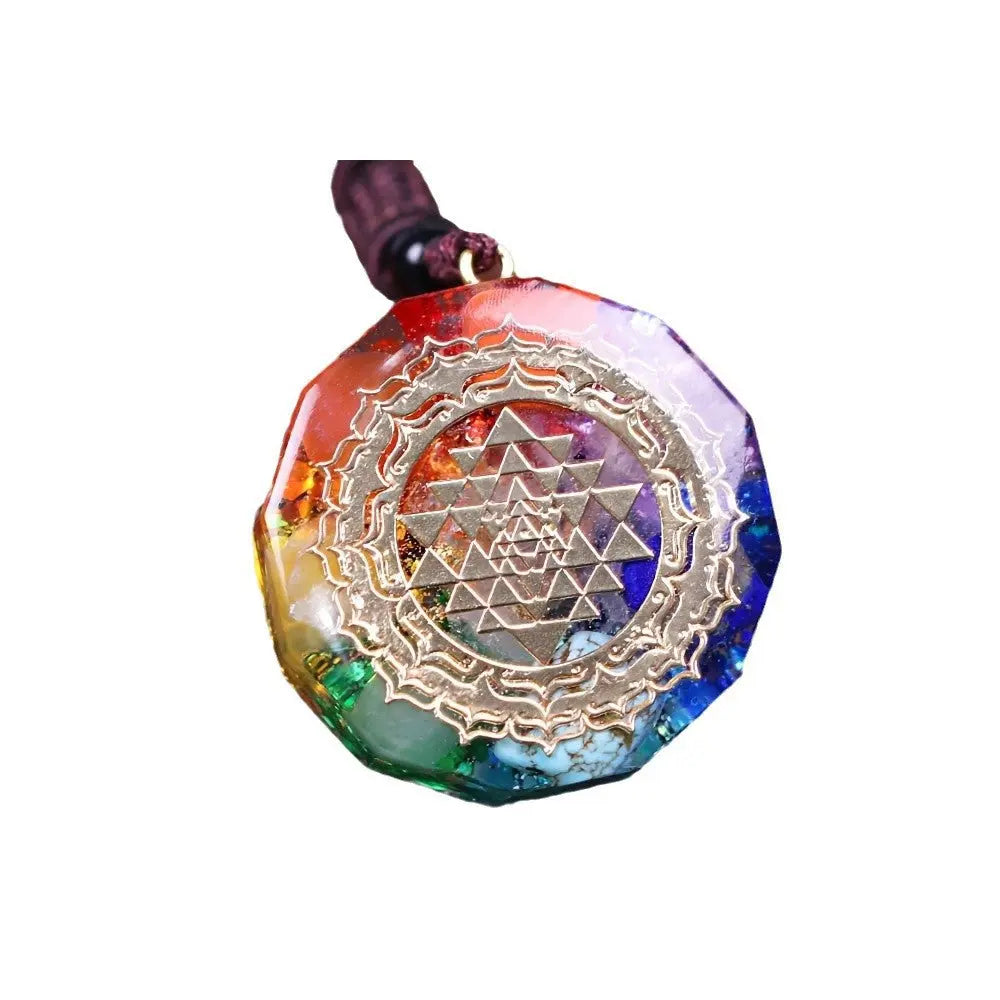 Buddha Padmasana Chakra Orgonite Necklace - Balances Orgone Energy & EMF Protection Buddha padmasana