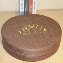 Load image into Gallery viewer, Buddha Padmasana Linen Zabuton Cushion Buddha padmasana