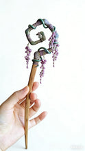 Load image into Gallery viewer, Wisteria Vine &amp; Star Ring Handcrafted Wand (2-in-1 Hairpin)