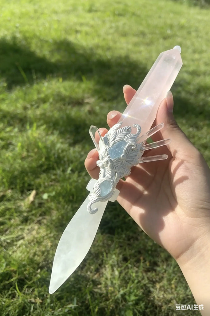 Aurora Pact · Twin Crystal Ritual Dagger Buddha padmasana