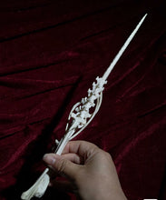 Cargar imagen en el visor de la galería, Handcrafted Bone Ritual Dagger, ethically sourced natural bone carving for witchcraft, Wicca, cosplay, gothic home decor, and occult collections. Custom orders available.