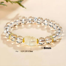 Load image into Gallery viewer, Buddha Padmasana Clear Quartz Pi Xiu handmade Bracelet Buddha padmasana