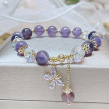 Load image into Gallery viewer, Buddha Padmasana Natural Amethyst Crystal Spiritual Butterfly Charm Bracelet Buddha padmasana