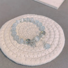 Cargar imagen en el visor de la galería, Buddha Padmasana Cat&#39;s Eye Moonstone Butterfly Star Charm Support Bracelet - Buddha padmasana
