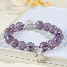 Load image into Gallery viewer, Buddha Padmasana Amethyst &amp; Blue Moonstone Butterfly Bracelet‌ Buddha padmasana